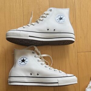 Rare JAPAN Converse Leather White High Too React 2.0